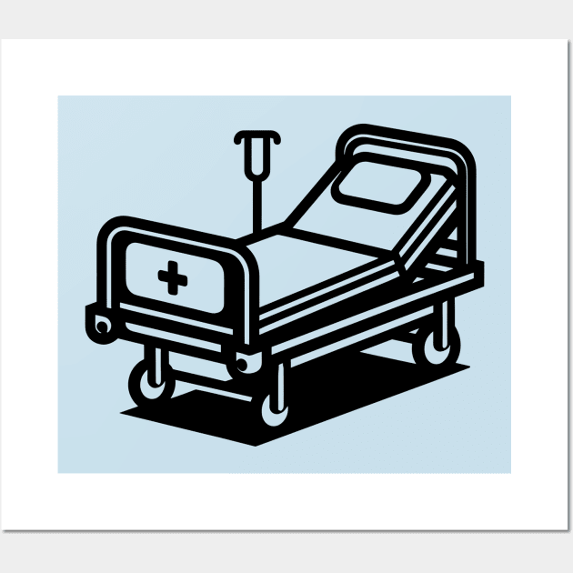 Hospital Bed Wall Art by KayBee Gift Shop